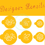 Designer Stencils - Brush Embroidery Flower Set