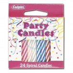 Spiral Party Candles X 24