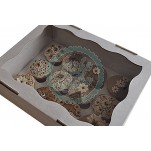 Window Corrugated Cardboard Cupcake Box Holds 12