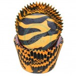 Cupcake Baking Cases - Orange Zebra Stripe x 50