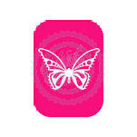 Dinkydoodle 2 Part Airbrush Stencils - Contemporary Small Butterfly