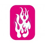 Dinkydoodle 2 Part Airbrush Stencils - Large Flame