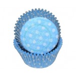 Cupcake Baking Cases - Blue Polka Dot x 50