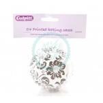 Elegant Black And White Baking Cups x 54