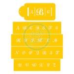 Designer Stencils - Script Monogram Set
