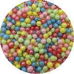 Edible Sugar Pearls - 4mm Mixed Carnival Blend x 100g